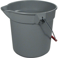Seau Brute, Capacit&eacute; de 2.5 gal. US (10 pintes), Gris Cantin et fils