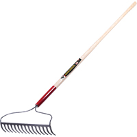 Pro Bow Rake, Wood Handle, 60" L, 16" Blade, 15 Tines Cantin et fils
