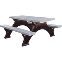 Recycled Plastic Picnic Tables, 8' L x 62-1/4" W, Grey Cantin et fils