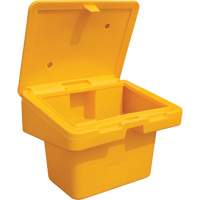 Salt Sand Container SOS, With Hasp, 30" x 24" x 24", 5.5 cu. Ft., Yellow Cantin et fils