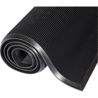 Mat-A-Dor Mat, Rubber, Scraper Type, Finger Tip Style Pattern, 2-2/3' x 3-1/4', Black Cantin et fils
