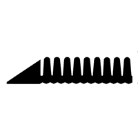 Mat-A-Dor Mat, Rubber, Scraper Type, Finger Tip Style Pattern, 3' x 6', Black Cantin et fils