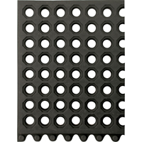 24/Seven&reg; Matting, Rubber, 3' W x 3' L, 5/8" Thick, Black Cantin et fils
