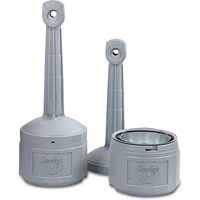 Smokers Cease-Fire&reg; Cigarette Butt Receptacle, Free-Standing, Plastic, 4 US gal. Capacity, 38-1/2" Height Cantin et fils