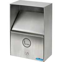 Cendriers, Montage mural, Acier inoxydable, Capacit&eacute; 3,3 litres, Hauteur 13-1/2" Cantin et fils