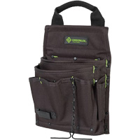 Sac &agrave; outils, Nylon, 7 pochettes, Noir Cantin et fils