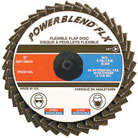 POWERBLEND FLX Roll-on Flap Disc, 2" x Type R, Z40 Grit, Zirconia Alumina Cantin et fils