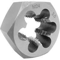 Metric Hex Die, 1" Dia., 10 mm-1 Thread, Alloy Steel Cantin et fils