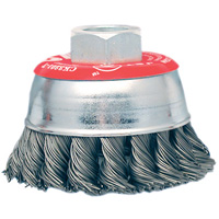 High-Performance Knot Twisted Cup Brush, 3" Dia. x 10mm x 1.25" Arbor Cantin et fils