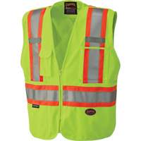 6936 5-Point Tear-Away Safety Vest, High Visibility Lime-Yellow, 2X-Large, Polyester Cantin et fils