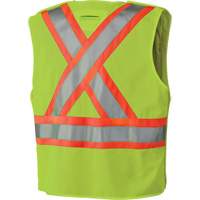 6936 5-Point Tear-Away Safety Vest, High Visibility Lime-Yellow, 2X-Large, Polyester Cantin et fils