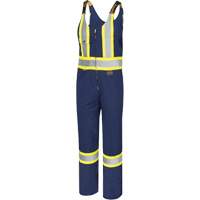 6615T Safety Coveralls, Poly-Cotton, 48 (Tall), Navy Blue Cantin et fils