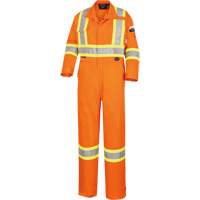 5555 High Visibility FR Rated & Arc Rated Safety Coveralls, Size 36, High Visibility Orange, 11 cal/cm² Cantin et fils