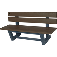 Bancs de parc d'ext&eacute;rieur, Plastique recycl&eacute;, 60" lo x 22-13/16" la x 29-13/16" h, Ombre Cantin et fils