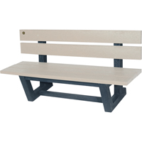 Bancs de parc d'ext&eacute;rieur, Plastique recycl&eacute;, 60" lo x 22-13/16" la x 29-13/16" h, Sable Cantin et fils