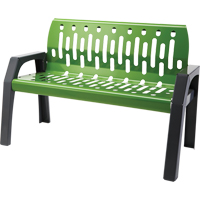 Bancs Stream, Acier, 48" lo x 48" la x 34" h, Vert Cantin et fils