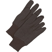 Classic Jersey Gloves, One Size, Brown, Unlined, Knit Wrist Cantin et fils
