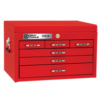 PRO+ Series Top Chest, 26" W, 6 Drawers, Red Cantin et fils