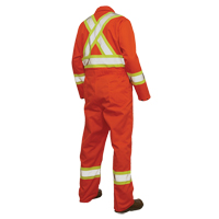 Combinaison de s&eacute;curit&eacute; non doubl&eacute;e, Grand, Orange haute visibilit&eacute; Cantin et fils