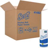 Rouleau de chiffons de cuisine Scott, 1 Pli, 128 Feuilles/rouleau, 11" la, 8,78" lo Cantin et fils