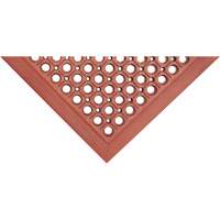 Competitor Series Mats, Slotted, 3' x 5' x 7/8", Orange, Natural Rubber Cantin et fils