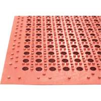 Competitor Series Mats, Slotted, 3' x 5' x 7/8", Orange, Natural Rubber Cantin et fils