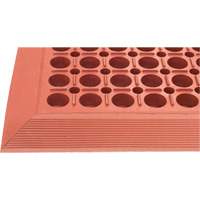 Competitor Series Mats, Slotted, 3' x 5' x 7/8", Orange, Natural Rubber Cantin et fils