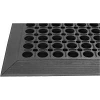 Competitor Series Mats, Slotted, 3' x 5' x 7/8", Black, Natural Rubber Cantin et fils