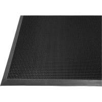 Gritstop Fingermat Matting, Rubber, Scraper Type, Textured Pattern, 2' x 2-2/3', Black Cantin et fils