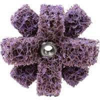 Croix de lustrage BF-XB Scotch-Brite, 1-1/2" dia., Grain Moyen, Oxyde d'aluminium Cantin et fils