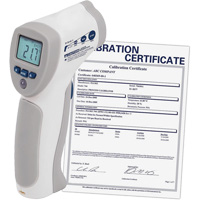 Food Service Infrared Thermometer with Calibration Certificate, -4°- 392° F ( -20° - 200° C )/-58°- 4° F ( -50° - -20° C ), 8:1, Fixed Emmissivity Cantin et fils