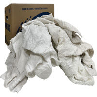Boîte de chiffons d'essuyage, Tissu &eacute;ponge, Blanc, 10 lb Cantin et fils