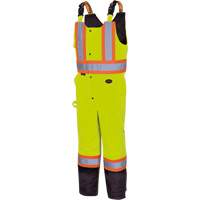 5041BB Waterproof Quilted Bib Pants, Polyester, Large, High Visibility Lime-Yellow Cantin et fils