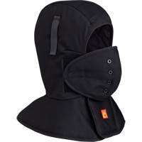 565A Flame Resistant Quilted Long Neck Hardhat Liner, Black, Cotton Cantin et fils