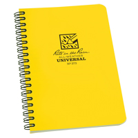 Carnet de notes de poche &agrave; spirale lat&eacute;rale, Couverture souple, Jaune, 64 Pages, 4-5/8" , 7"  Cantin et fils