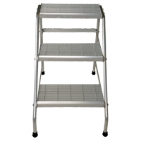 Escabeau en aluminium, 3 marches, 34-9/16" x 22-13/16" x Hauteur 30" Cantin et fils