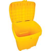 Salt & Sand Storage Bins, With Hasp, 21" x 27" x 26", 4.24 cu. ft., Yellow Cantin et fils