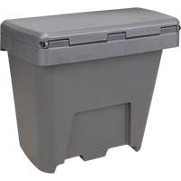 Bacs d'entreposage pour sel & sable, Avec Moraillon, 21" x 27" x 26", 4,24 pi³, Gris Cantin et fils