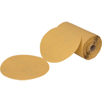 Rouleau de disques abrasifs dor&eacute;s en papier Stikit 216U, 6" dia., Grain P360, Oxyde d'aluminium Cantin et fils