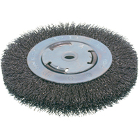 Economy Crimped Wire Wheel Brushes - Medium Face, 6" Dia., 0.014 Fill, 2" Arbor Cantin et fils