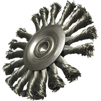 Brosses mont&eacute;es &agrave; fils nou&eacute;s circulaires, 3-1/2" dia., dia. Des fils 0,014", Tige 1/4" Cantin et fils
