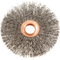 Brosses rotatives &agrave; fils cr&ecirc;p&eacute;s avec moyeu en cuivre 3", 3" dia., Fils 0,012", Arbre 1/2" Cantin et fils