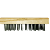 Flat Wire Butcher Block Brushes, Flat Steel Wire, 5 x 10 Wire Rows, 7-5/8" Long Cantin et fils