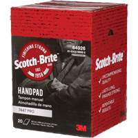 Tampons manuels Scotch-Brite 7447, Oxyde d'aluminium, 9" x 6", Grain Tr&egrave;s fin Cantin et fils