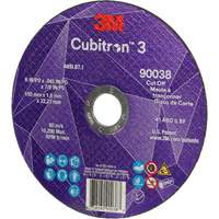 Meule &agrave; tronçonner Cubitron 3, 6" x 0,045", Type T27, C&eacute;ramique, 10 200 Tr/min Cantin et fils