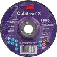 Cubitron 3 Depressed Centre Grinding Wheel, 4" x 1/4", 5/8" Arbor, Ceramic, Type T27 Cantin et fils