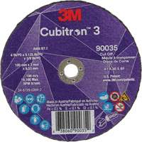 Meule &agrave; tronçonner Cubitron 3, 4" x 1/8", Arbre de 3/8", Type T1, C&eacute;ramique, 21000 Tr/min Cantin et fils