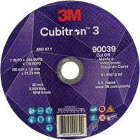 Cubitron 3 Cut-Off Wheel, 7" x 0.09", 7/8" Arbor, Type T27, Ceramic, 8500 RPM Cantin et fils