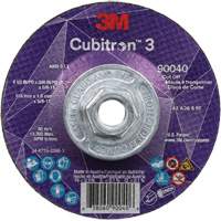 Cubitron 3 Cut-Off Wheel, 4-1/2" x 0.045", 5/8"-11 Arbor, Type T27, Ceramic, 13300 RPM Cantin et fils