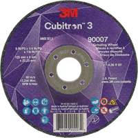 Meule a moyeu d&eacute;port&eacute; Cubitron 3, 5" x 1/4", Arbre 7/8", C&eacute;ramique, Type T27 Cantin et fils